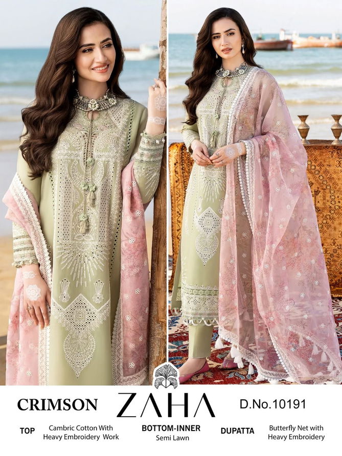 Zaha Crimson Designer Pakistani Suit Collection
